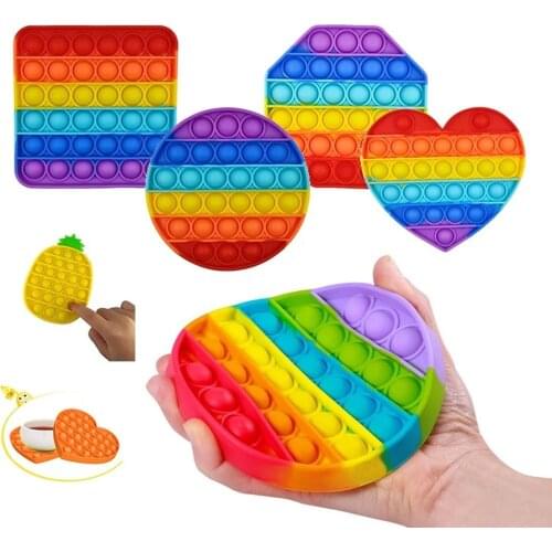 Kids Fidget Reliver Stress Toys Push Bubble Dimple Antistress Toy Adult Children Squishy Sensory Toy To Relieve Autism For Gift