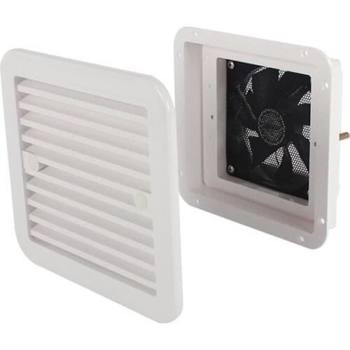 24V Uni-directional Strong Wind RV Cooling Vent Fan White Side Window Shutter for Caravan