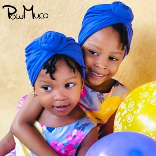 Powmuco 1 PCS Solid Color Handmade Knotted Infant Indian Hat Soft Skin-friendly Cotton Newborn Caps Kids Accessories Photo Props