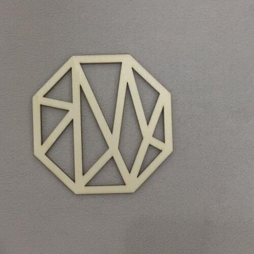 50 pcs hexagonal wood geometric wooden coasters 3.14 inch(8cm) unique wedding gift anniversary gift decoration