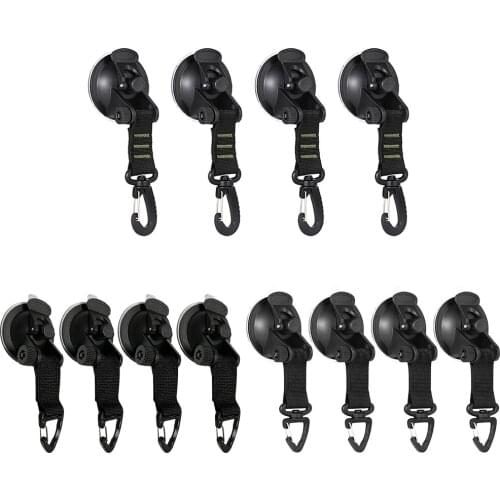 4Pcs Outdoor Suction Cup Anchor Securing Hook Tie Down Camping Tarp As Car Side Awning Pool Tarps Tents Securing Hook Universal