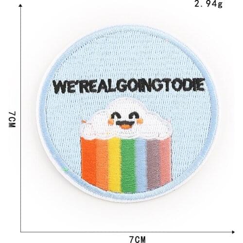 Cute Paysage Roundness Famous Painting Iron On Patches For Clothing Badge Shirt Shorts Fashion Logo Embroidery Accessories