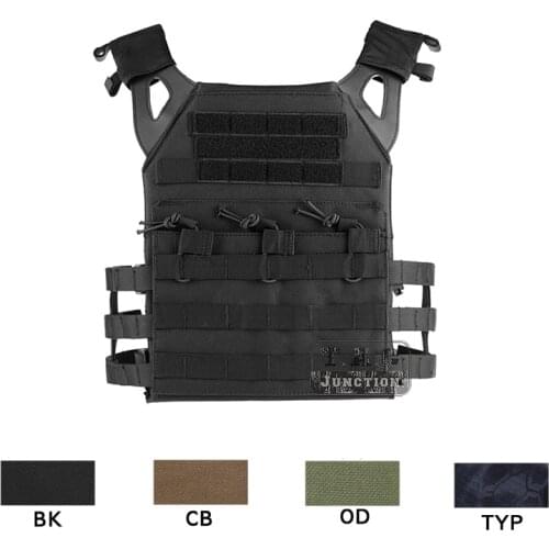 TFG Tactical JPC Vest Hunting Airsoft Combat Military Modular Low Profile Adjustable MOLLE Plate Carrier W/ 2PCS EVA Soft Plates