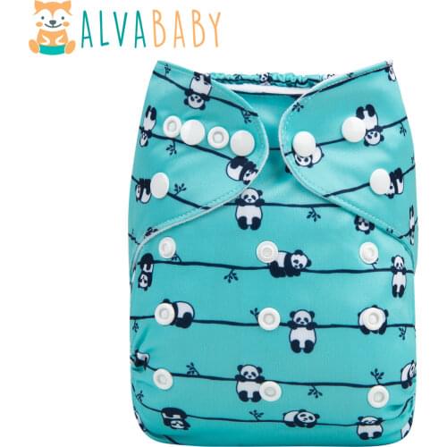 2020 Alvababy Cloth Diaper for Babies Reusable Nappy with 1pc Microfiber Insert