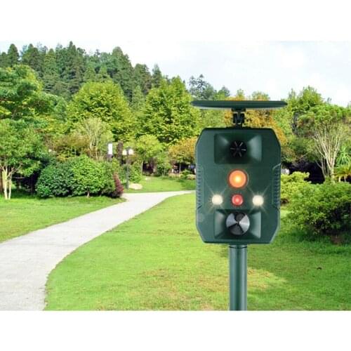 Ultra Sound Outdoor Garden Solar Powered Ultras Animal Repeller Pest Scare Dog Cat Raccoon Rabbit Waterproof Animal Dispeller