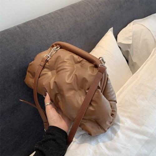 Space Pad Cotton Top-handle Luxury Crossbody Bag Female Handbags 2021 New Brand Lady Pu Leather Women Shoulder Bags