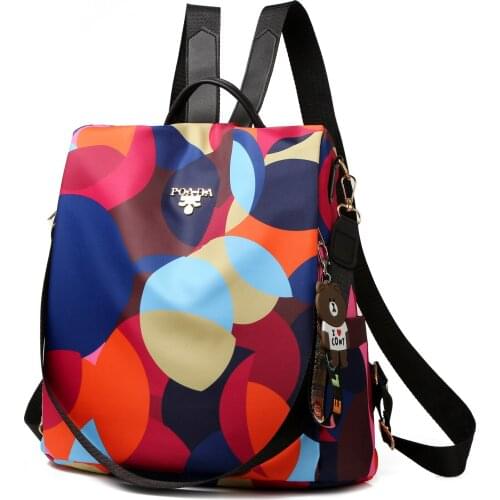 Waterproof Oxford cloth backpack female 2020 new Korean casual backpack net celebrity student multi-function travel bag