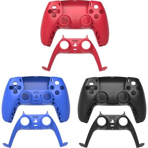 ABS Replacement Shell Replacement for PlayStation 5 PS5 Wireless Controller DIY Front Cover + Back Cover for DualSense