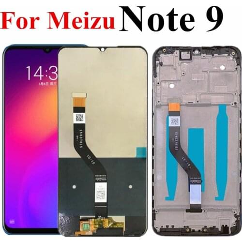 LCD For Meizu Note 9 M923Q LCD Display Touch Screen Digitizer Sensor Glass Full Assembly with Frame For Meizu Note9 LCD