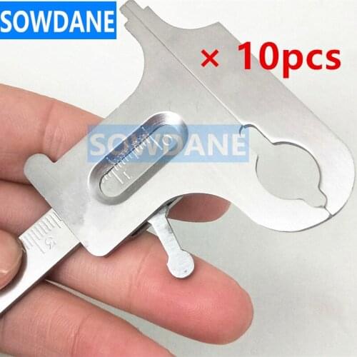 10 pieces Dental Orthodontic Ruler Rulers Dental Vernier Caliper Calipers Gauge Micromete Measuring Instrument Dental Lab Tool