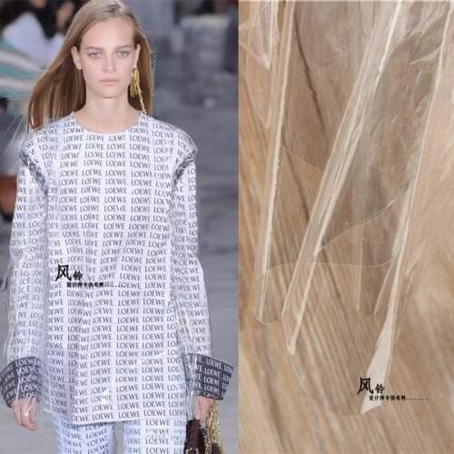 0.1mm TPU Fabric Transparent See-through Clothes Waterproof Windbreaker Raincoat Table Cloth Bags Decor Dress Designer Fabric
