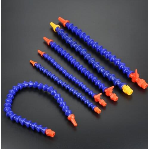 1PC 1/4" 3/8" 1/2" Plastic Thread Flexible Water Oil Coolant Pipes Hoses Round Nozzle For CNC Machine Lathe Tube 300mm-500mm