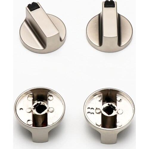 2Pcs Metal 6mm/8mm Universal Gas Stove Control Knobs Adaptors Oven Switch Cooking Surface Control Locks Gas Stove Oven Knobs