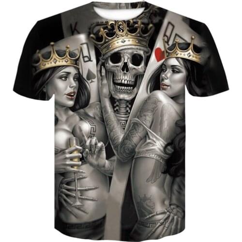 2020 mens summer skull series t-shirts fashion mens and womens fashion rock heavy metal 3DT shirts Asian sizes xs-4xl