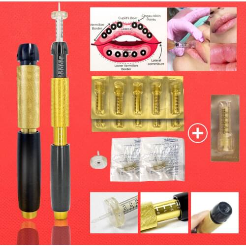 3 in 1 High Pressure Hyaluro Gun Atomizer Hyaluronic Acid Injection Pen For Skin Whitening Anti Wrinkle with 0.3ml&0.5ml Syringe