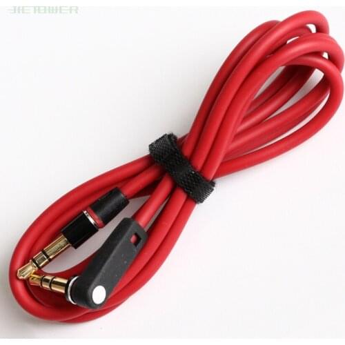 300pcs/lot Red 4 to 4/3 to 3 Elbow Audio Cable 3.5mm Male to Male Detox/Pro Headphone Replacement Audio Extension Cable cheap