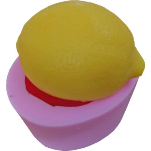 Lemon Design 3D Soap Mold Food Grade Cake Mold Silicone Mold for Soap Bath Bomb Molds Aroma Gypsum Wax Mold