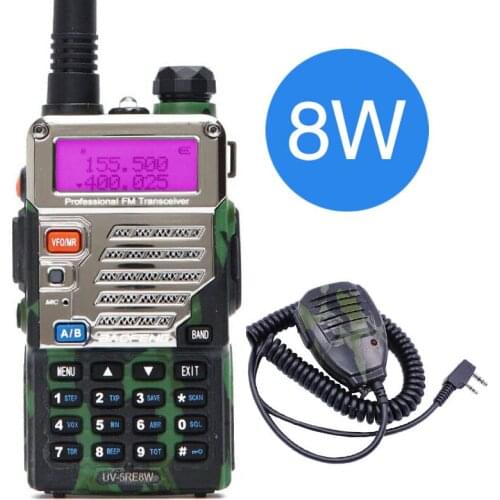 BaoFeng UV-5RE 8W Walkie Talkie 10km Dual Band UV5R Two Way Radio VOX Flashlight Handheld Long Range Portable CB Ham Radio+Mic