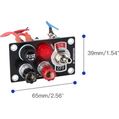 Safe External Power Device for Recreational Vehicle Yacht 12-24V Overvoltage Protection Switch Panel with 20A Fuse 40GF