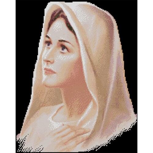 DIY Bead embroidery lady black beads Pre-Printed Canvas Pattern beading wire Home decoration Czech beads beads set 17.4”x 21.7