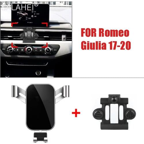 Car Mobile Phone GPS Holder Car Dashboard Air Vent Stand Clip Mount Bracket For Alfa Romeo Giulia 17 18 19 20 Auto Accessories