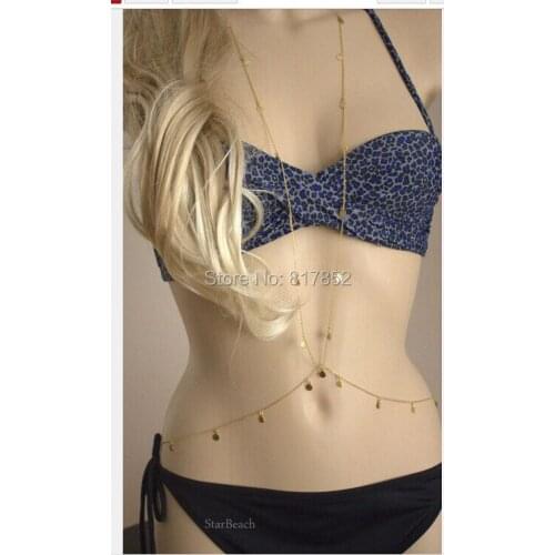 HOT SELLING New Style BK-06 Women Gold colour Chains Longer Bling Bling Body Jewelry Sexy Chains 2 Colors