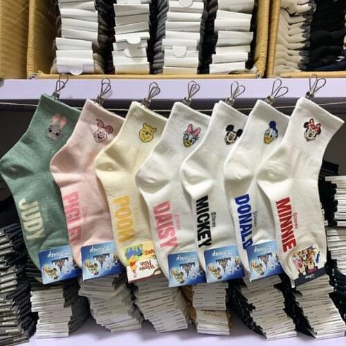 Disney Mickey Minnie Cute Cartoon Cotton One Size Socks Boys Girls Socks New Fashion Socks