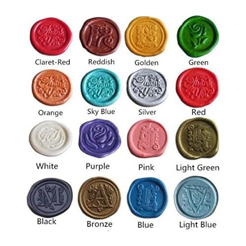 MDLG Vintage 1pc 13 Colors Wax Seal Stamp Sealing Sticks Decorative Wedding Invitation Stick (Blue)