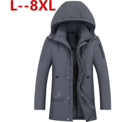 10XL 8XL 6XL 5XL Mens Parkas Long Cotton Winter Jacket Coat For Men Brand Bomber Jacket Thick Parka Homme Warm Tops -20 Degree