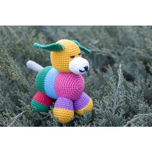 MyColorfulFriends Teddy Dog Handmade Amigurumi Stuffed Toy Knit Crochet Doll