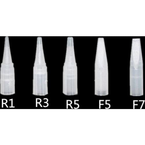 0.5*0.7 Free Shipping 500pcs F7 Small Size Needle Tips Long Nipples Caps Nozzle For Permanent Makeup Machine Tattoo Needle caps