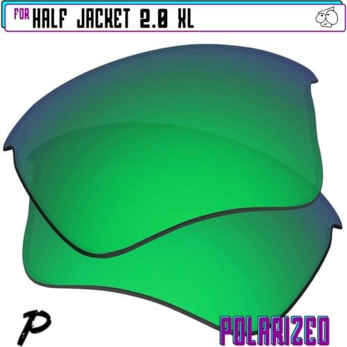 EZReplace Polarized Replacement Lenses for - Oakley Half Jacket 2.0 XL Sunglasses - Green P