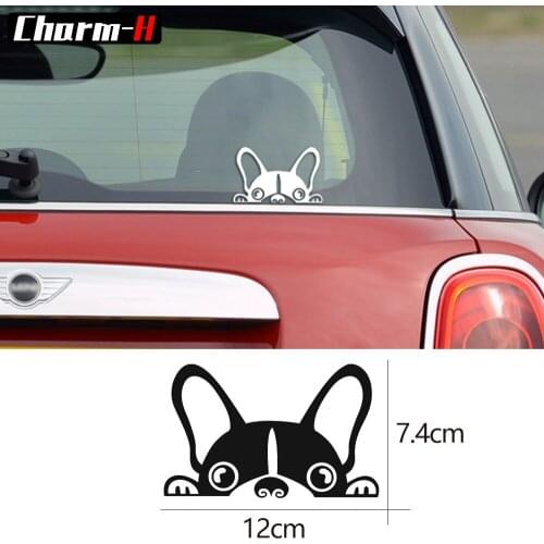 Reflective Vinyl Peep Dog Rear Windshield Anti Scratch Trunk Bumper Window Decals Sticker for Mini Cooper S R50 R52 R53 R56 F55