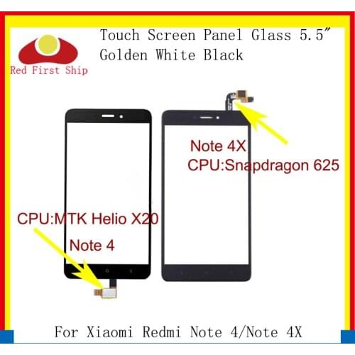 10Pcs/lot Touch Screen For Xiaomi Redmi Note 4/Note 4X Touch Panel Digitizer Sensor Front Note 4 4X LCD Glass Lens Replacement