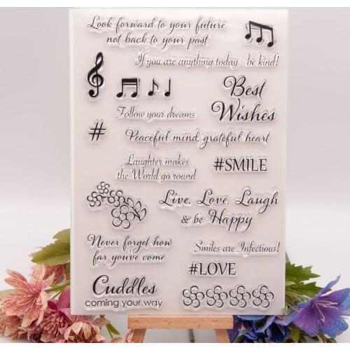Diy Transparent Silicone Rubber Standard Stamp for Scrapbooking Clear Stamps Card Making Stamps Vintage Best Wishes Letter