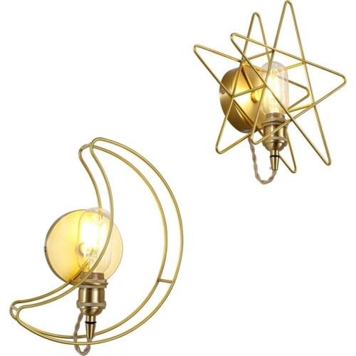 Nordic simplicity style LED creativity Moon shape home improvement wall light dining room bed room foyer study aisle wall lamp