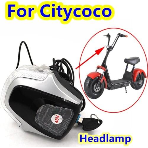 48V LED Headlamp Spotlight High Beam LCD Screen for Citycoco Retrofit Accessories