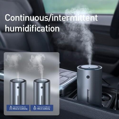 Car Air Humidifier Aluminium Alloy 300mL Aromatherapy Diffuser USB with LED Light for Auto Office Accessories Car Air Humidifier
