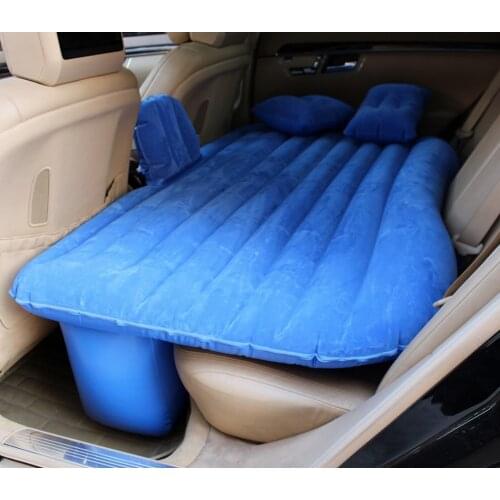 High-Grade Thickening Flocking One-Piece Type Vehicle-Mounted Inflatable Bed Car Mattress Floatation Bed Travel Cot Portable