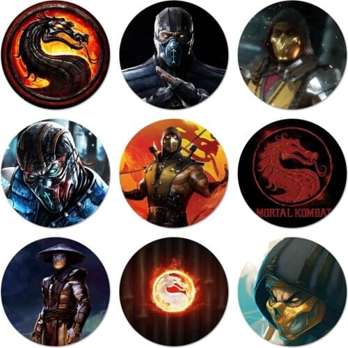 Mortal Kombat Pretty Icons Pins Badge Decoration Brooches Metal Badges For Clothes Backpack Decoration