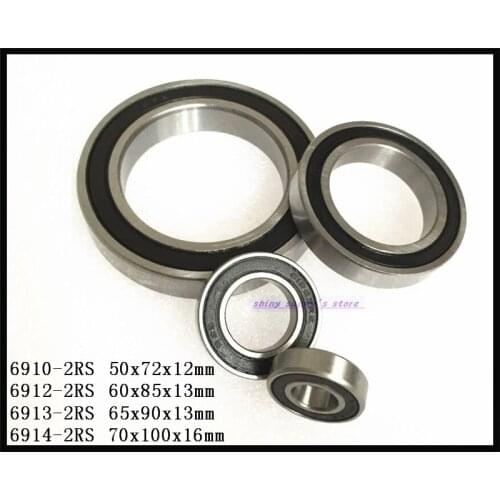 1-3pcs/Lot 6910-2RS , 6912-2RS , 6913-2RS , 6914-2RS The Rubber Sealing Cover Deep Groove Ball Bearing Brand New