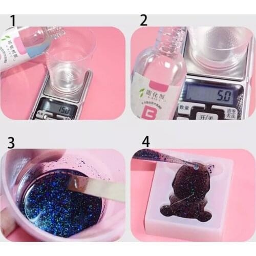 1 Set Clear Resin Epoxy High Adhesive 3:1 AB Crystal Glue Resin DIY Jewelry Making Epoxy Resin Kit