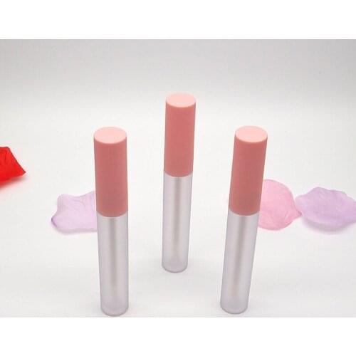 Frosted Clear Pink 4.5ml Lip Gloss Tubes with Wand Makeup Lips Lipgloss Packaging Containers 10/30/50pcs