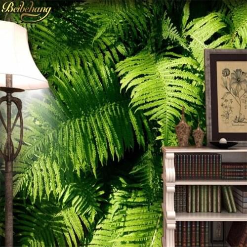 Beibehang Custom 3D Photo Wallpaper Tropical Plant Green Leaf Mural Living Room Bedroom Kitchen Background Wall paper home decor