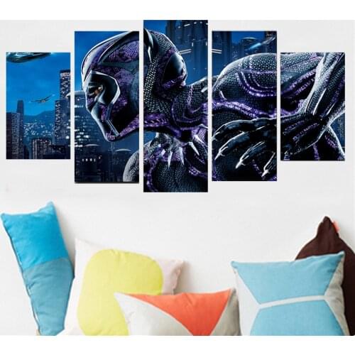 5 Panel Canvas Art Wall Decor Movie Star American Styie Poster Modern Decorative Framework Bedroom Living Room Pictures
