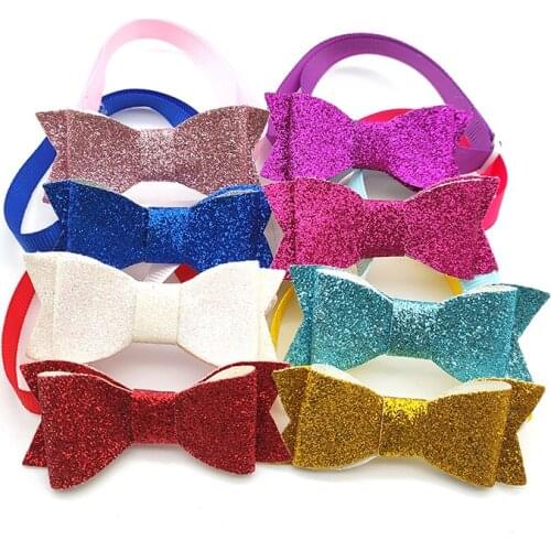 50 Pcs Pet Dog Grooming Product Sequin Bowknot Dog Cat Bow Ties For Small Medium Puppy Dog Accessories Dog Bow Tie