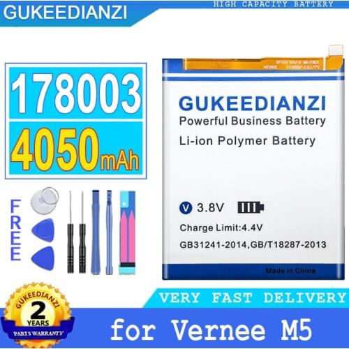 4050mAh GUKEEDIANZI Battery 178003 for Vernee M5 Big Power Bateria