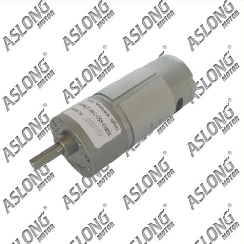 ASLONG JGB37-555 deceleration motor DC geared motor low speed high torque 6-36V