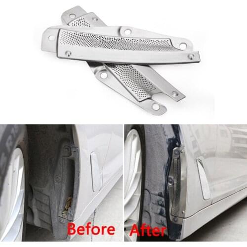 Stainless Steel Car Front Fender Wheel Mudflap Splash Guard Trim Cover Sticker for BMW 5 Series G30 525i 530i 2018-2020