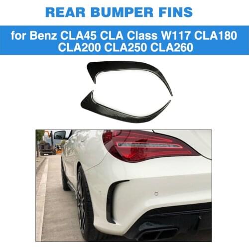 For Mercedes-Benz Benz CLA Class W117 CLA200 250 CLA45 AMG Rear Bumper Air Vent Trim Cover 2013 - 2018 Gloss Black / Carbon look